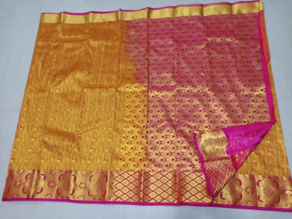 Traditionalwear Kanchipuram Pure Silk Sarees Mango and Leaves Design ...