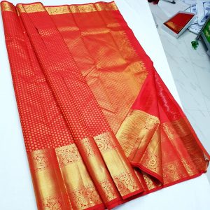 Chilli red colour hot sale wedding sarees