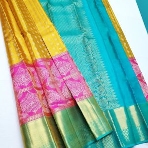 Lemonyellow Kanchipuram Silk Sarees