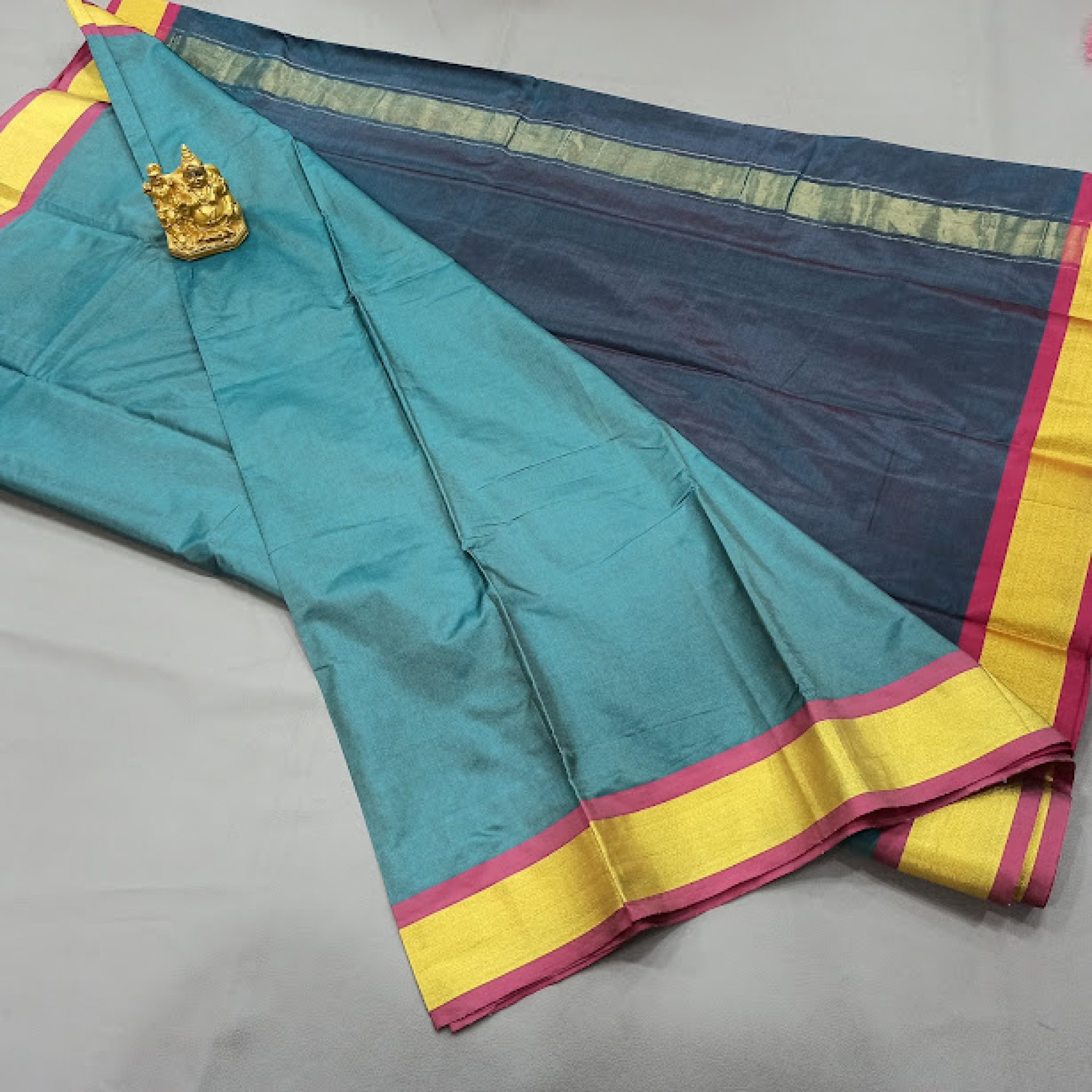 trendy-semi-softsilk-sarees-light-weight-light-blue-color-kanchipuram-silk-sarees