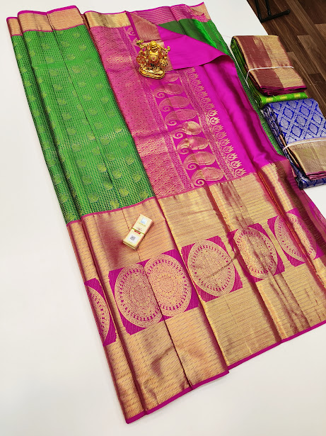 Big Border Pure kanchipuram Silk Sarees❤️ HandWoven | pure Silk | all Over  body designed | . . . . . . NO COD RG.1GH | Instagram