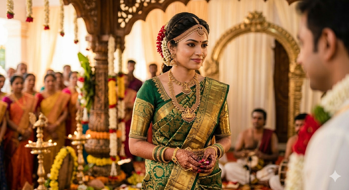 Bridal Kanchipuram silk saree