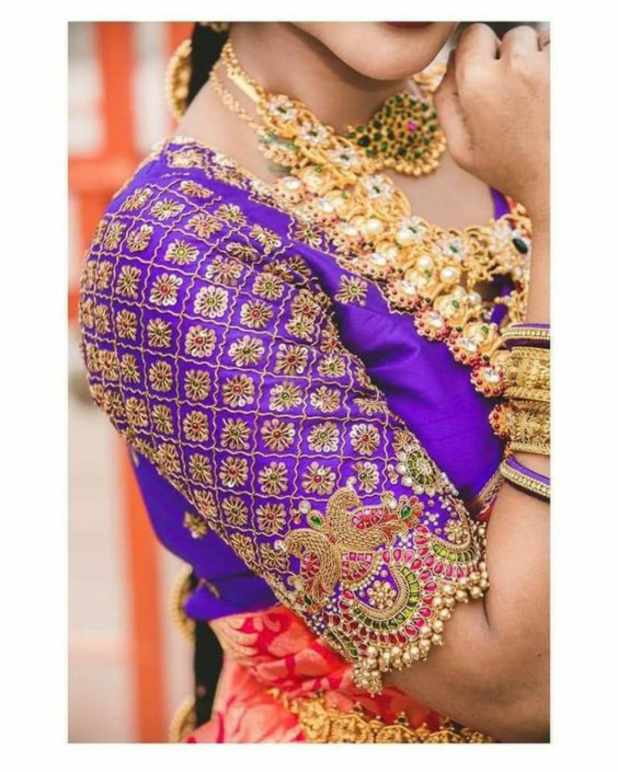 Blouse design for Kanchipuram saree
