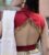 Party Blouse Gold Beads Work Red Color