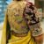 Netted and Velvet Thread Work Design Part Blouse Brown and Sandal Color