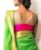 Simple V Neck and Patch Work Party Blouse Off White & Pink Color