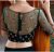 Netted & Thread Work Bridal Blouses Dark Green Color