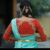 Modern Full Sleeve Embroidery Work Design Party Blouse Orange Color
