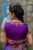 Thread Work Designer Blouse Close Neck Purple Color