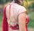 Short Sleeve Royal Grand Bridal Blouse Patch and Thread Work Design Rose Color