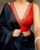 V Neck Chamikki Work Design Red Color