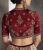 Trendy Hand Thread Work Party Blouse Brown Color