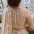 Latest Netted Thread Work Party Blouse Designs Cream Color