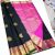 New Annam Design Arrival Big Border Kanchipuram Silk Saree Bridal Collection Black w/ Rose Color
