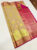 Latest Design Light Weight Butta Mphoss Saree Cream and Pink Color w/ Blouse