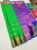 New Design Butta Mphoss Saree Parrot Green Color w/ Blouse