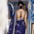 Double Dori Party Blouse Back Design Blue Color