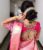 Embroidery and Stone Work Bridal Designer Blouse Rose Color