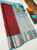 High Fancy Kanjivaram Silk Saree Mix Red and Sky Blue Color w/ Blouse