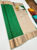 High Fancy Kanjivaram Silk Saree Mix Green and Off White Color w/ Blouse