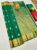 High Fancy Kanjivaram Silk Saree Mix Green Color w/ Blouse