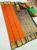Latest Design High Fancy Kanjivaram Silk Saree Mix Orange Color w/ Blouse