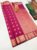 Trendy Design High Fancy Kanjivaram Silk Saree Mix Pink Color w/ Blouse