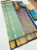 Flower Design High Fancy Kanjivaram Silk Saree Mix Pista Color w/ Blouse
