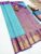 High Fancy kanchipuram Silk Saree Mix Sky Blue Color w/ Blouse