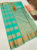 New Design High Fancy Kanjivaram Silk Saree Mix Teal Green Color w/ Blouse