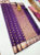 High Fancy Kanjivaram Silk Saree Mix Violet, Apple Red Color