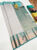High Fancy Kanjivaram Silk Saree Mix White and Sky Blue Color w/ Blouse