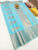 New Design High Fancy Kanjivaram Silk Saree Mix Sky Blue Color w/ Blouse