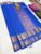 Trendy Design K.M.D Soft 75% Pure Silk Saree Blue Color w/ Blouse