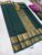 Latest Design K.M.D Soft 75% Pure Silk Saree Bottle Green Color w/ Blouse