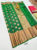 Trendy Design K.M.D Soft 75% Pure Silk Saree Green Color w/ Blouse