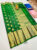 Beautiful Design K.M.D Soft 75% Pure Silk Saree Green Color w/ Blouse