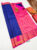 K.M.D Soft 75% Pure Silk Saree Ink Blue Color w/ Blouse