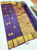 K.M.D Soft 75% Pure Silk Saree Ink Blue Color w/ Blouse