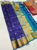 K.M.D Soft 75% Pure Silk Saree Ink Blue Color w/ Blouse