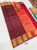 Trendy Design K.M.D Soft 75% Pure Silk Saree Kumkum Red Color w/ Blouse