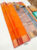 K.M.D Soft 75% Pure Silk Saree Mango Yellow Color w/ Blouse