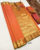 New Design K.M.D Soft 75% Pure Silk Saree Orange Color w/ Blouse