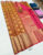 Circle Design K.M.D Soft 75% Pure Silk Saree Orange Color w/ Blouse