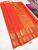 Unique Design K.M.D Soft 75% Pure Silk Saree Orange Color w/ Blouse