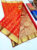 Trendy and Latest Design K.M.D Soft 75% Pure Silk Saree Orange Color w/ Blouse