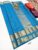 K.M.D Soft 75% Pure Silk Saree Sky Blue Color w/ Blouse
