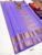 Unique Design K.M.D Soft 75% Pure Silk Saree Violet Color w/ Blouse