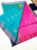 Latest Design K.M.D Soft 75% Pure Silk Saree Sky Blue Color w/ Blouse