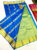 Mango Design K.M.D Soft 75% Pure Silk Saree Ink Blue Color w/ Blouse